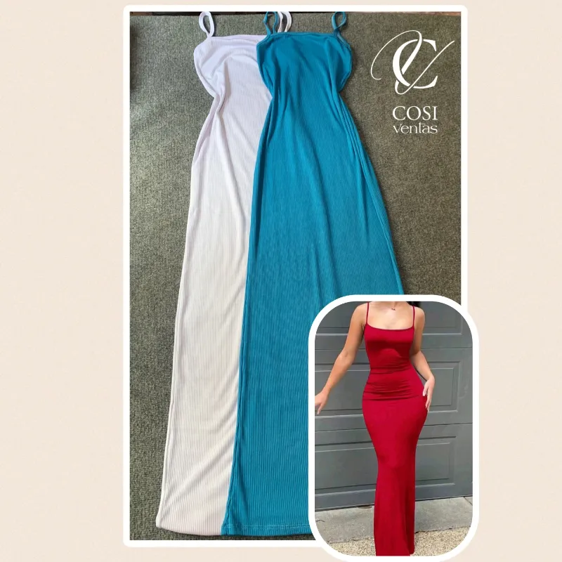 Vestido top de tirantes (largo) cerrado completo 