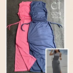 Vestidos abiertos a los lados (tela espagueti )