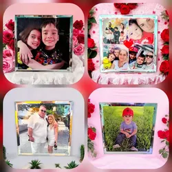 Cuadro de cristal con bordes espejo