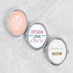 Espejo Ovalado Para Bolso