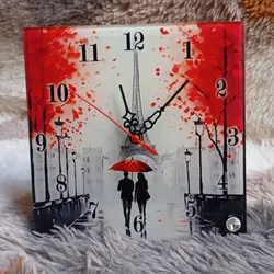 Reloj de Vidrio Cuadrado