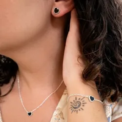 Arete + Cadena con Dije + Manilla