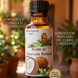 🥥 Aceite de Coco con Romero