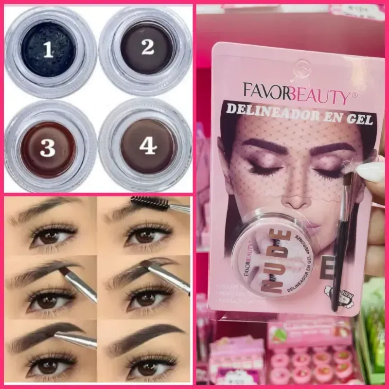 Delineador en gel de Cejas con Brocha