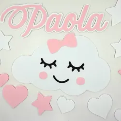 01 ADORNO DE PARED NUBE PARA NIÑA