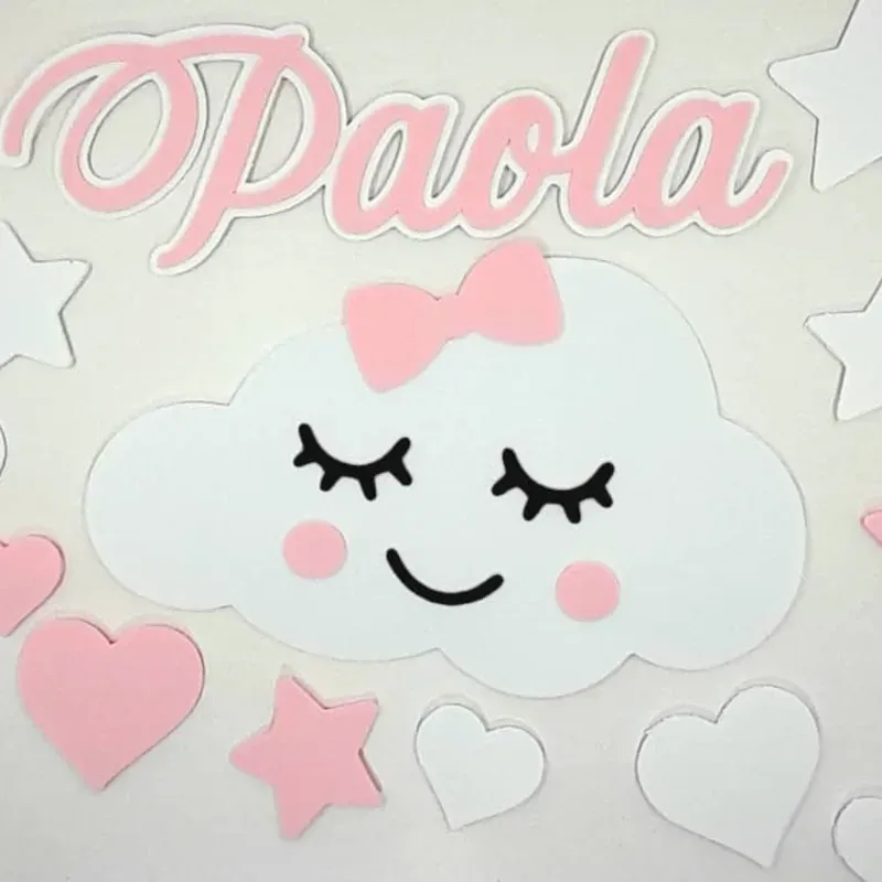 01 ADORNO DE PARED NUBE PARA NIÑA