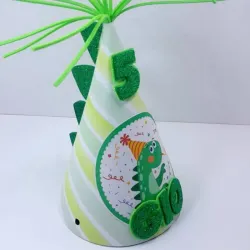 02 GORRO CUMPLEAÑERO DINOSAURIO