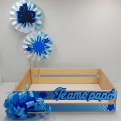 04 CAJA DE MADERA GRANDE PARA PAPÁ AZUL