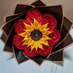 Ramo rosa y girasol