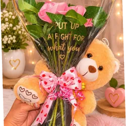 🌹Ramos eterno con peluche🥰