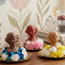 🕯️Velas aromáticas decoradas con rosas 🌹