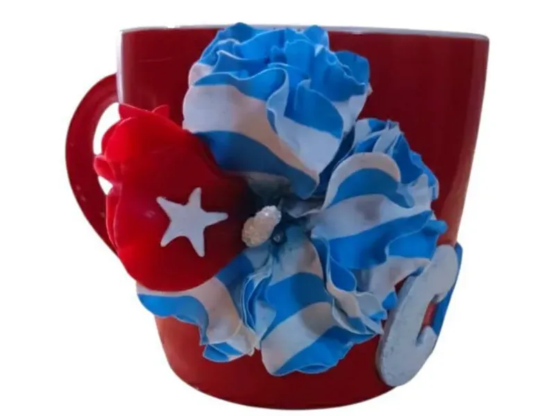 TAZAS DECORADAS CON PORCELANA FRÍA 