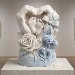 Amor maternal. Figura decorativa de yeso