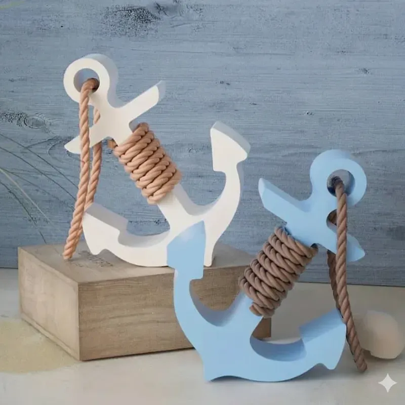 Ancla. Figura decorativa de yeso.