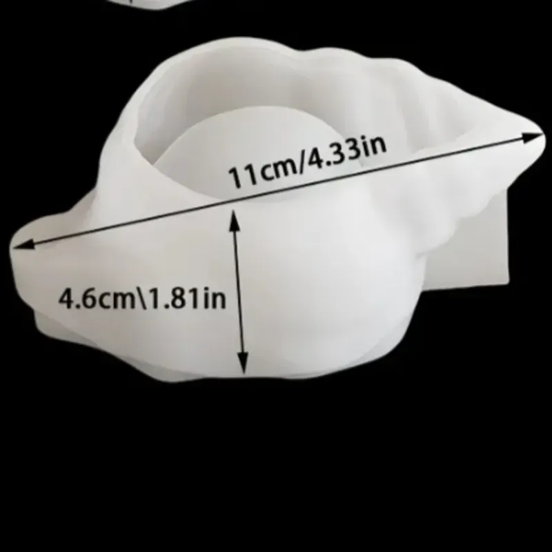 Caracola de yeso. Para plantas artificiales o para velas (no incluidas)