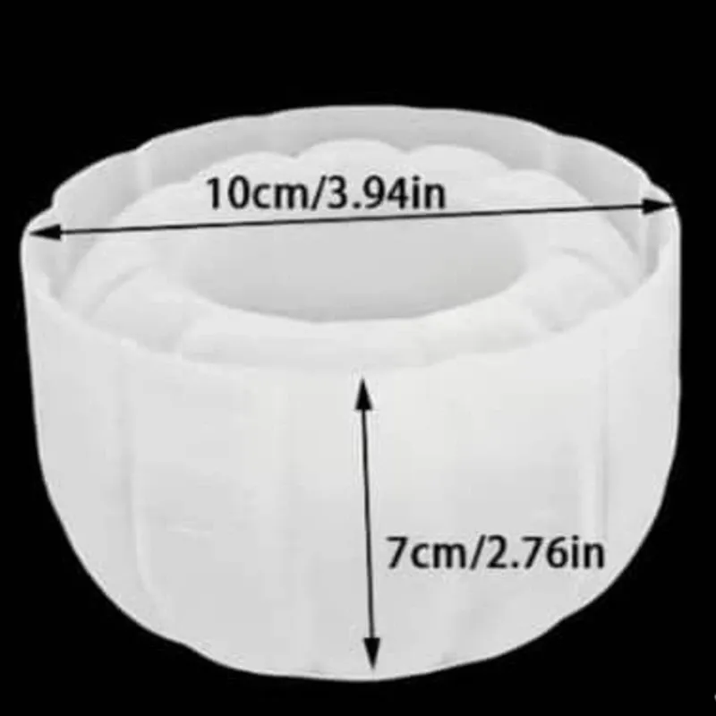 Contenedor minimalista de yeso. Para plantas artificiales o para velas (no incluidas)