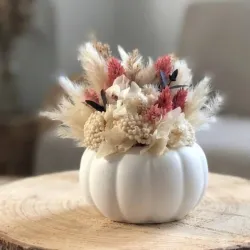 Contenedor minimalista de yeso. Para plantas artificiales o para velas (no incluidas)