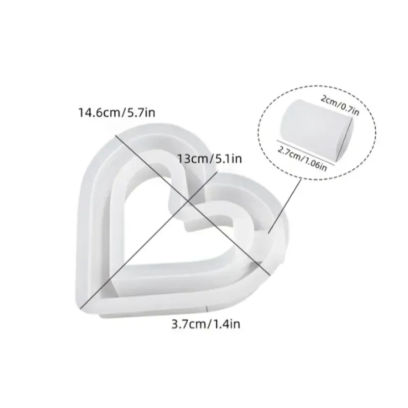 Corazón minimalista. Para plantas artificiales o para velas (no incluidas)