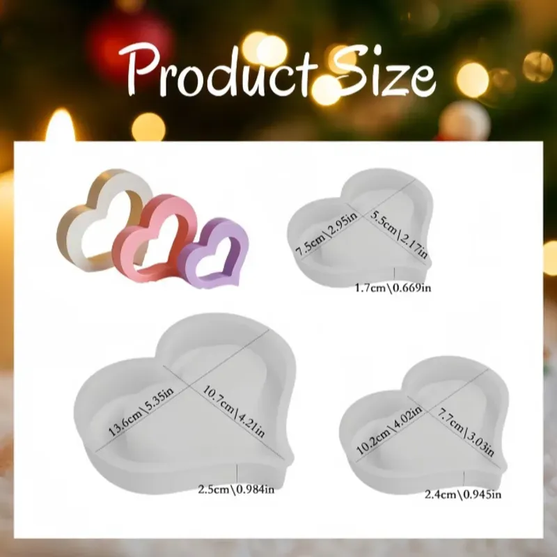 Corazones decorativos, de yeso