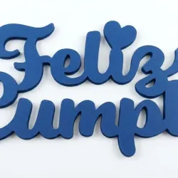 Feliz Cumple. Sólo letras. Foamy liso
