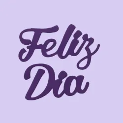 Feliz Día. Sólo letras. Foamy liso