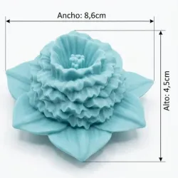 Flor de loto. Figura decorativa de yeso