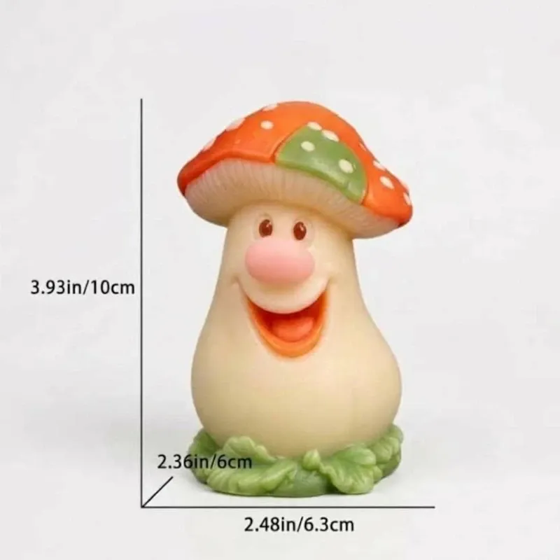 Hongo feliz. Figura decorativa de yeso