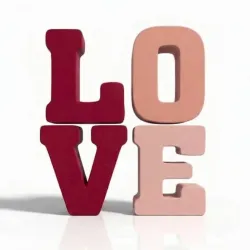 Letras decorativas de yeso. Gran tamaño. LOVE