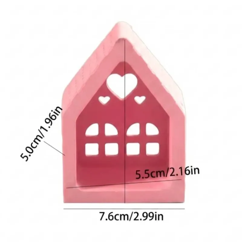 Luminaria de yeso con diseño de corazón. No incluye vela