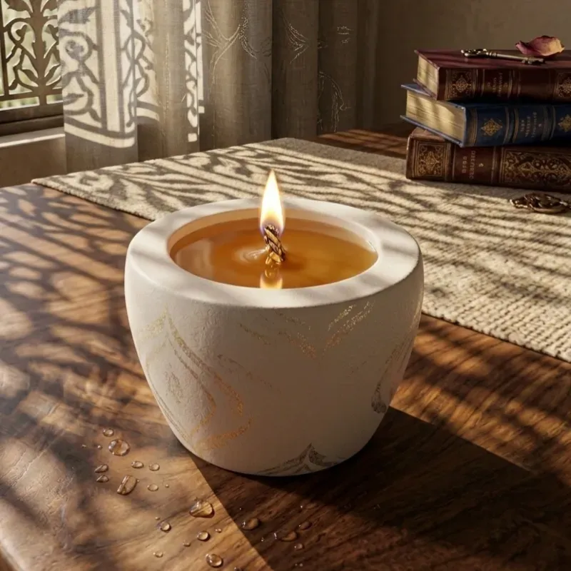 Maceta cónica minimalista. Para plantas artificiales o para velas (no incluidas)