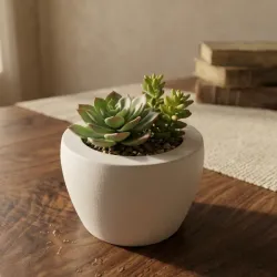 Maceta cónica minimalista. Para plantas artificiales o para velas (no incluidas)