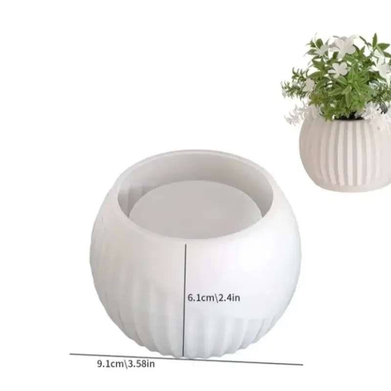 Maceta de yeso de estilo nórdico. Para plantas artificiales o para velas (noincluidas)