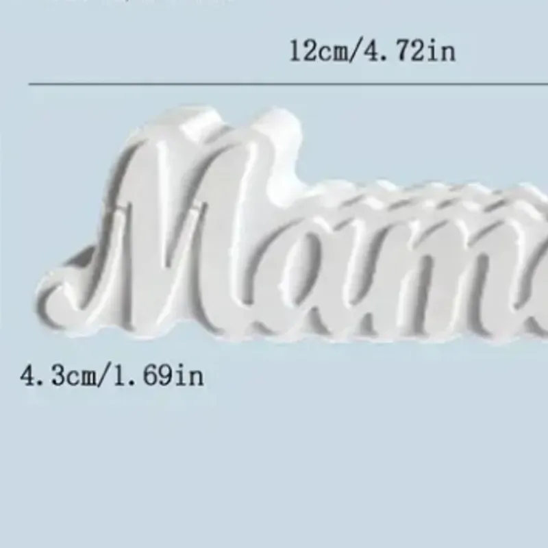 Maceta de yeso "Mamá". Para plantas artificiales (no incluidas)