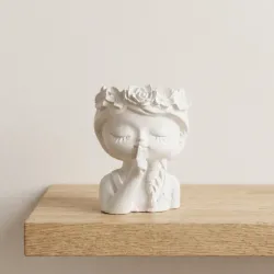 Maceta de yeso " Muchacha bonita"