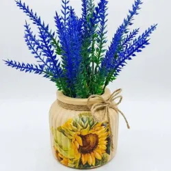 ​Maceta Decorativa Girasol & Lavanda