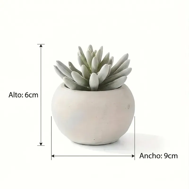 Maceta redonda XL para plantas artificiales o para velas (no incluidas)