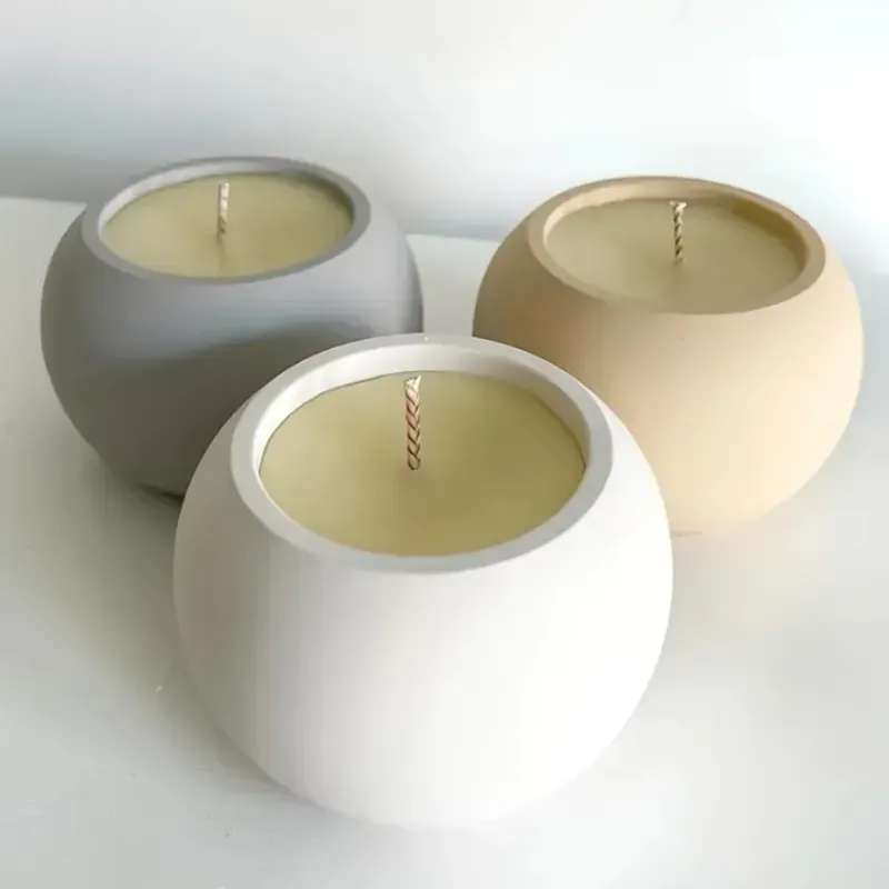 Maceta redonda XL para plantas artificiales o para velas (no incluidas)