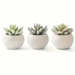 Maceta redonda XL para plantas artificiales o para velas (no incluidas)