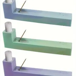 Porta velas/portaincienso de yeso