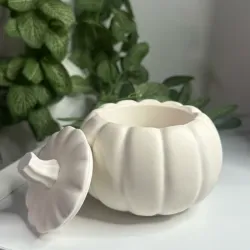 Portavelas o joyero con forma de calabaza 