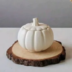 Portavelas o joyero con forma de calabaza 