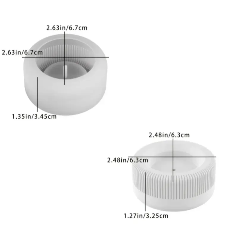 Quemador de incienso. Redondo, con elegante diseño a rayas.