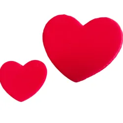 Set de 10 corazones de foamy liso