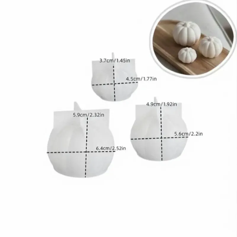 Set de tres calabazas decorativas