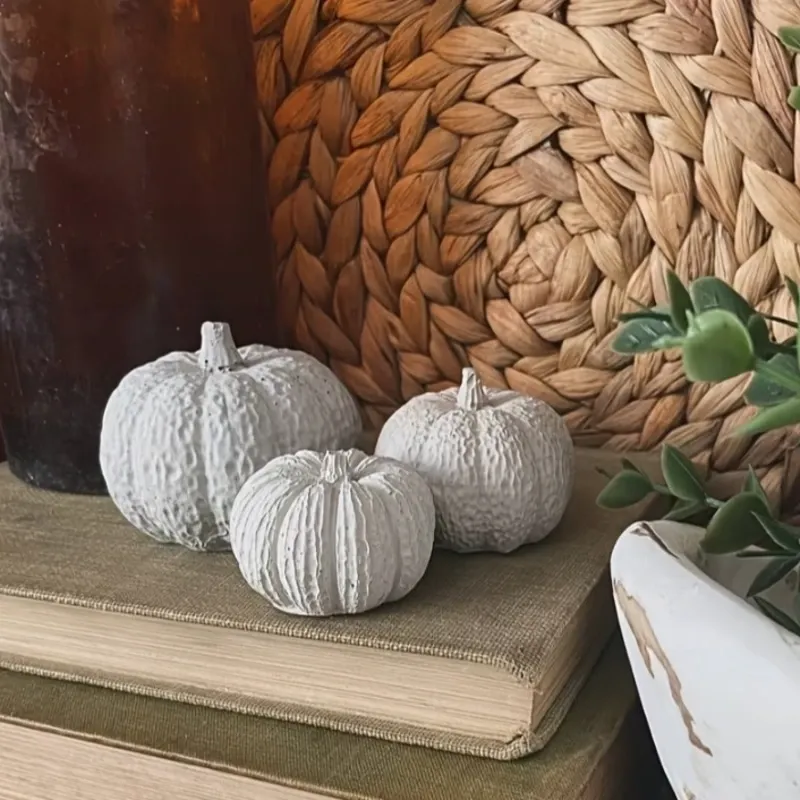 Set de tres calabazas decorativas