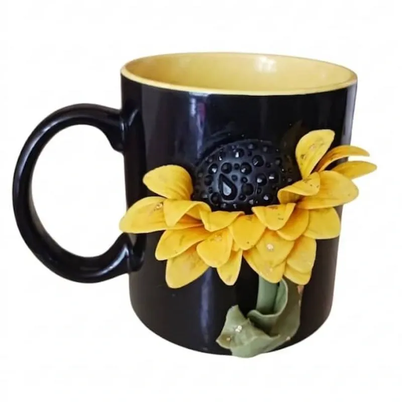 Taza Girasol "Gilded Bloom"