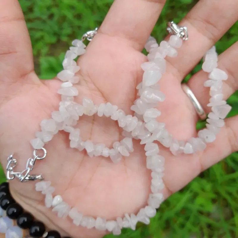 Pulsera de cuarzo rosa