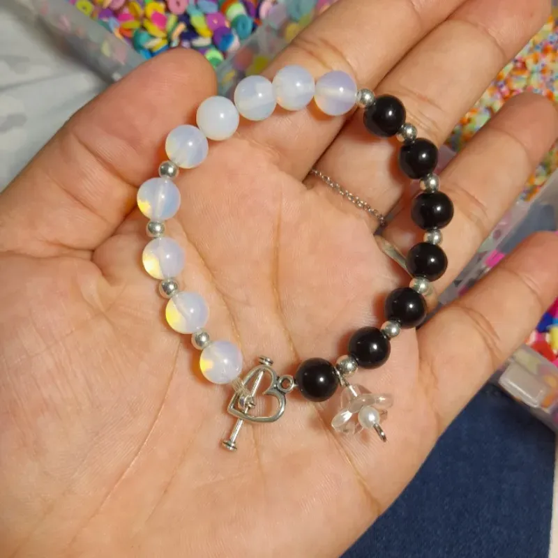 Pulsera de opalo y onix