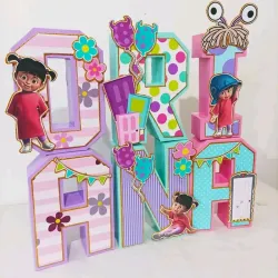 Letras 3D. Nombre temático