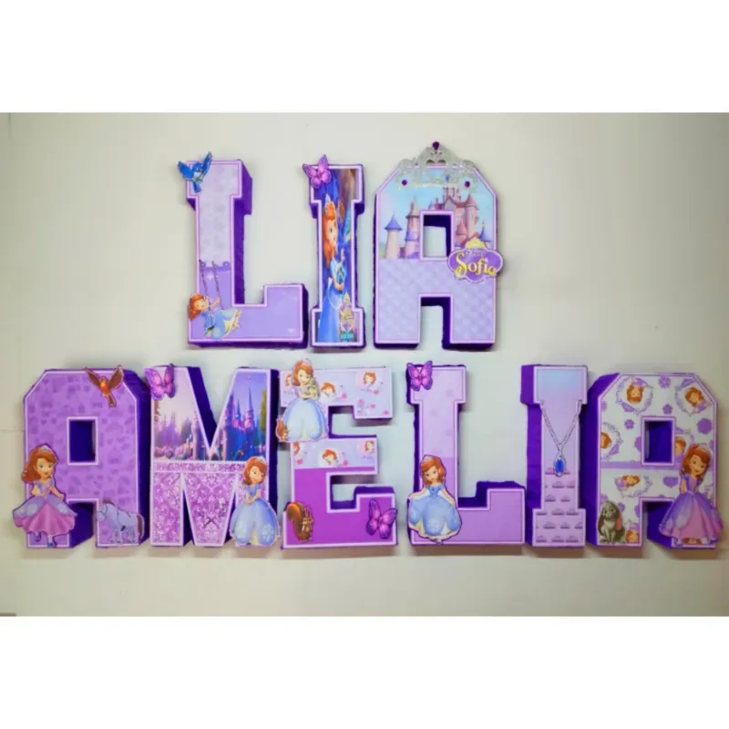 Letras 3D. Nombre temático